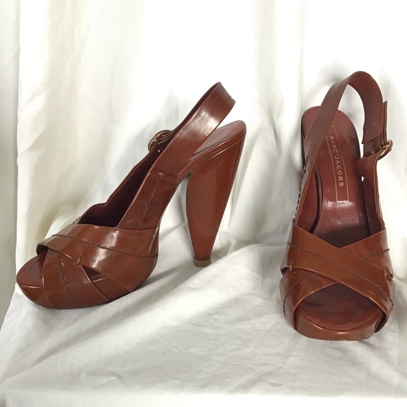 Marc Jacobs 2006 Fall peep toe sling Leather Heels - Picture 6 of 16